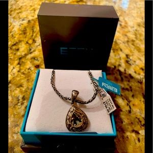 EffySterling Silver18KYwGdGreenAmetPendant2.75TCW.   MAKE OFFER